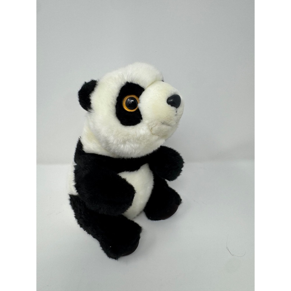 Legoland Aurora World Panda Bear Plush Stuffed Animal Black White 9 inch